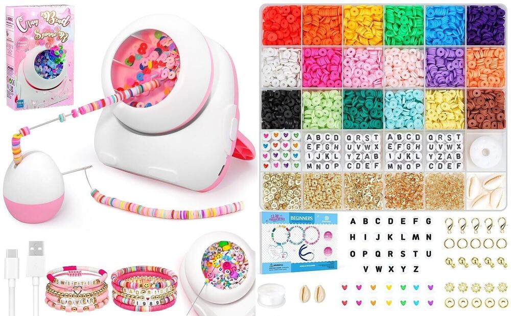 7849 Bead Spinner Kit 2200Pcs, Wireless Charging Electric Bead Spinner